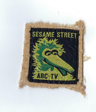 Sesame Street Vintage Cloth Patch Big Bird Abc Tv Television Australia