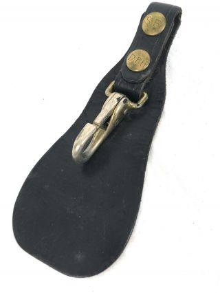 Vintage Sfpd Tex Shoemaker Black Leather Basketweave Key Flap Holder B3