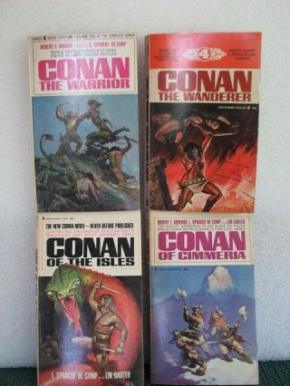 Conan Pb Books X 6 Plus The Book Of Robert E.  Howard Volume I & Ii