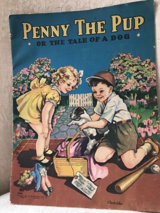 Penny The Pup Childrens Book 1942 Illustrated Paperback Usa