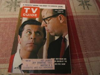 Vintage Tv Guide August 3 - 9 1963 Dick Van Dyke