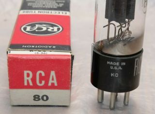 RCA type 80 vacuum tube NOS MIB - NOS 4