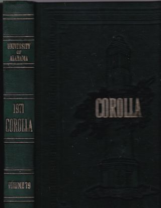 1971 Corolla,  Yearbook Of University Of Alabama (bear Bryant Football Coach)