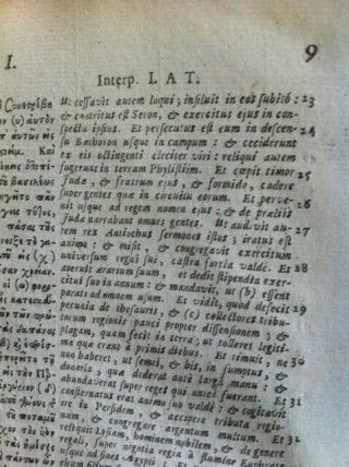 1657 Polyglot Bible Leaf SYRIAC Greek Latin 2