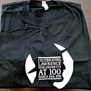 Ferlinghetti,  Allen Ginsberg,  Kerouac - Official 100th Birthday Comemorative T - Shirt