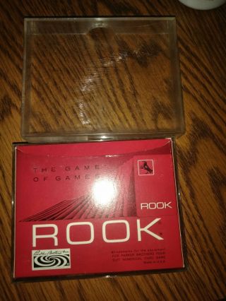 Vintage Rook The Game Of Games By Parker Brothers 1968 Red Box Plastic Case