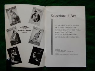 [Erotica].  Selections D ' Art.  32 Studies.  London: Gaywood Press,  1950s. 3