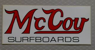 Mccoy Surfboards.  Vintage 1980,  S Surfing Sticker