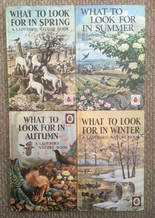 4 Vintage Ladybird What To Look For In Spring,  Summer Etc Series 536 Full Set.