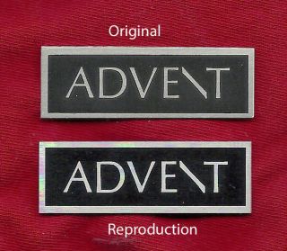 Advent Logo Badge Label Emblem For Large & Small Advent Speaker