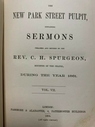 The Metropolitan Tabernacle Pulpit - Vol VII - C.  H.  Spurgeon - 1884 3