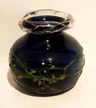 Vintage John Walsh Art Glass Vase.  Signed