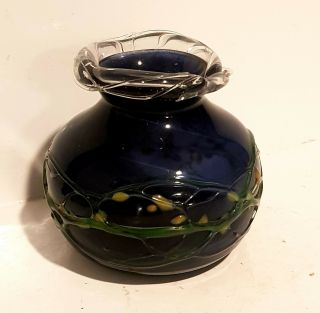 Vintage John Walsh Art Glass Vase.  Signed 2