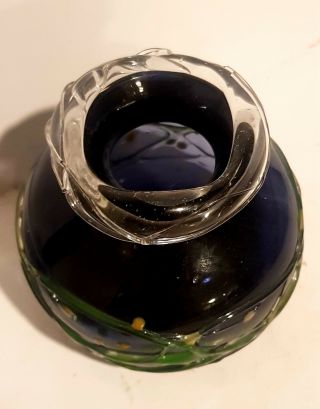 Vintage John Walsh Art Glass Vase.  Signed 3