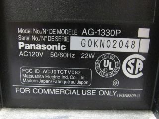 Panasonic AG - 1330P 4Head Video Cassette Recorder VCR VHS Player No Remote 5