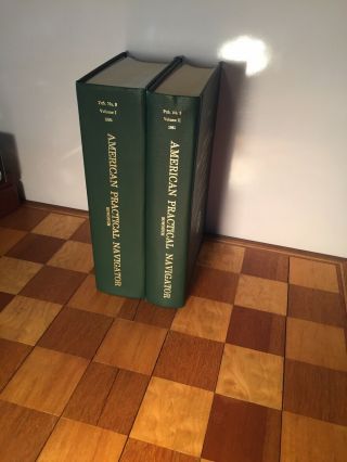 Set 2 American Practical Navigator Volume 1 - 1984 &vol 2 1981 Bowditch Pub 9 Book