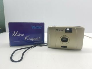 Vintage Retro Vivitar Ultra Compact Focus 35 Mm Camera Strap Box