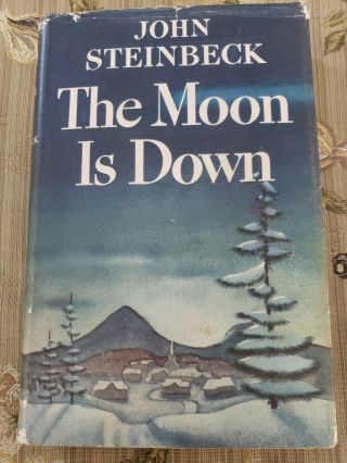The Moon Is Down By John Steinbeck - 3rd Printing (viking,  1942,  Hardcover) Dj,