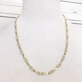 Vintage Necklace Faux Pearl Golden Tone Costume Jewelry