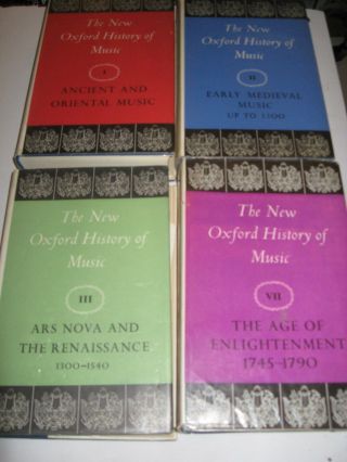Oxford History Of Music - 4 Vols: I,  Ii,  Iii,  Vii Hc/dj
