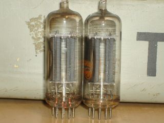 2 RCA 6FQ7/6CG7 CLEAR TOP VACUUM TUBES MATCHED/BALANCED PAIR USA STRONG 2