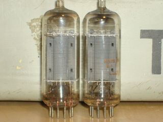 2 RCA 6FQ7/6CG7 CLEAR TOP VACUUM TUBES MATCHED/BALANCED PAIR USA STRONG 3
