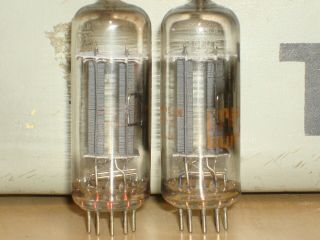 2 RCA 6FQ7/6CG7 CLEAR TOP VACUUM TUBES MATCHED/BALANCED PAIR USA STRONG 4