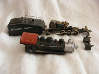 Vintage Ho Scale Mantua Southern Pacific 407 Steam Engine & Tender