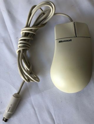 Microsoft Ergonomic Mouse Ps2 Ps/2 Port Compatible 2.  1a 91289 Vintage