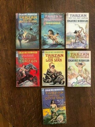 7 1960s Edgar Rice Burroughs Tarzan Ace Books