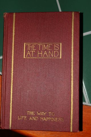 The Time Is At Hand Studies In The Scriptures 1925 Watchtower Jehovah Box
