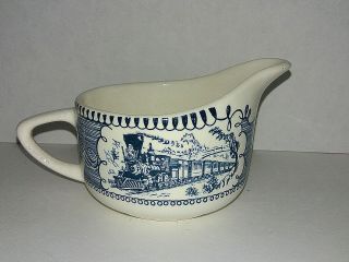 Currier And Ives Vintage American Homestead Handled Creamer 6 X 2 Inches