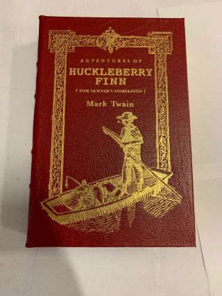 Easton Press Leather Bound Adventures Of Huckleberry Finn Mark Twain Gilt Book