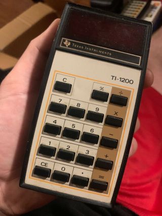 Vintage Texas Instruments Ti - 1200 Calculator Desktop Office Math Accounting