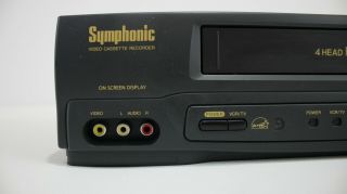 Symphonic VHS Player VR - 701 4 Head Hi - Fi VCR Video Cassette VHS 5