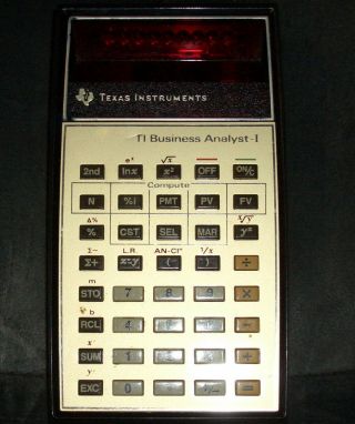 1980 Texas Instruments Ti Business Analyst - 1 Calculator W/ Pouch