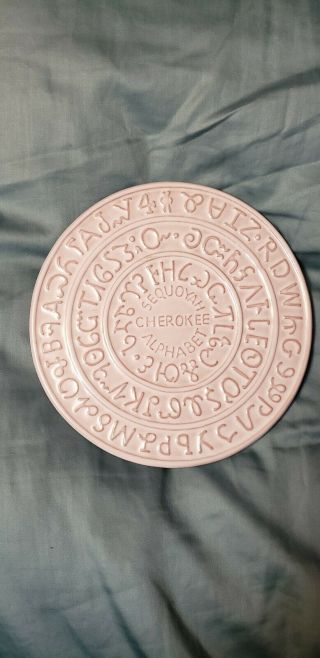 Vintage Cherokee / Sequoyah Alphabet Frankoma Ceramic 6 1/4 " Trivet