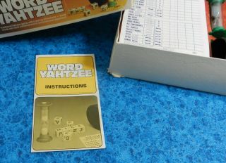 Vintage Word Yahtzee 1978 Family Game By Milton Bradley 100 Complete 4