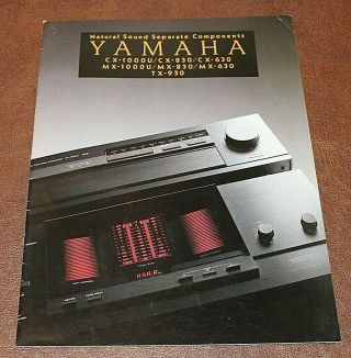 Yamaha Cx - 1000u Cx - 830 Cx - 630 Mx - 1000u Mx - 830 Mx - 630 Tx - 930 Sales Brochure