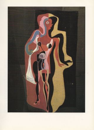 1976 Vintage Salvador Dali " Barcelonese Mannequin " Color Art Print Lithograph