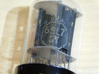 NOS RCA Tung Sol 6SL7GT black plate vacuum tube good balance 2