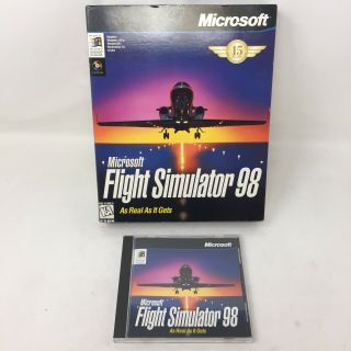 Microsoft Flight Simulator 98 Pc Game Factory Vtg As Real As It Gets Cd E1a