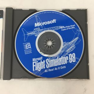 Microsoft Flight Simulator 98 PC Game Factory Vtg As Real As It Gets CD E1A 3