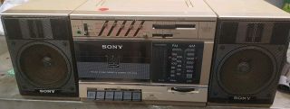 Vintage Sony Cfs - 3300 Cassette - Corder Music Player Am/fm Recorder