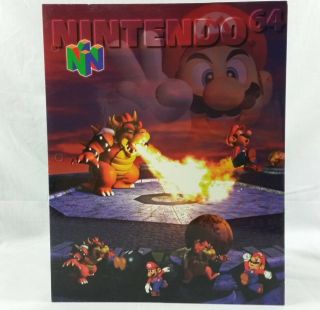 Vintage Mario 64 Folder Portfolio Bowser Nintendo N64 1999 90s School