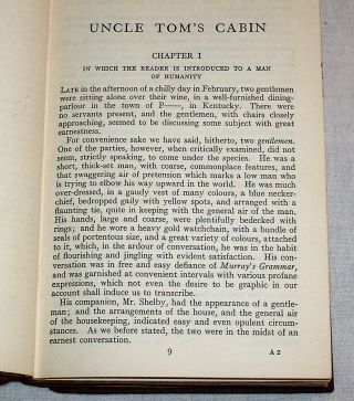 ca.  1910 Leather UNCLE TOM ' S CABIN Stowe Negro Slaves African American Slavery 7