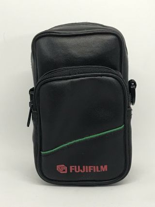Vintage Fujifilm 35mm Black Green Camera Case Camera Bag Euc