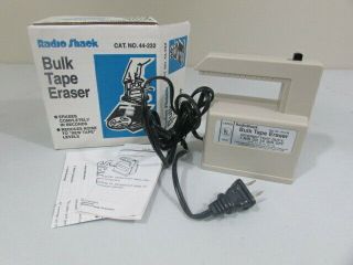 Radio Shack Bulk Tape Eraser 44 - 232 Box And Paperwork