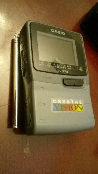 Casio Crystal Vision Pocket Color TV - 770 w/carry case. 2