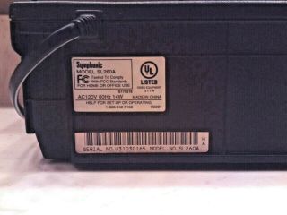 Symphonic SL260A VHS VCR Player Recorder - - Remote 4